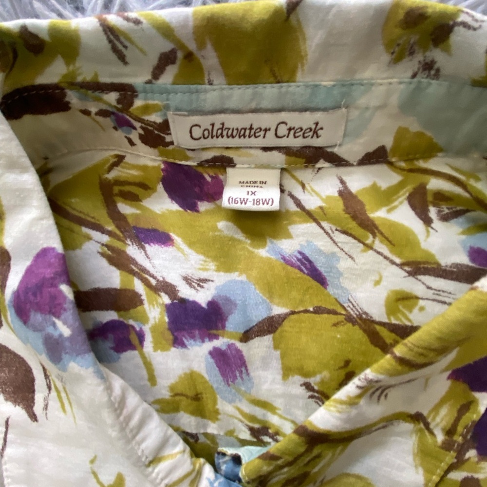 Coldwater Creek Multicolor Floral Blouse - Picture 5 of 8